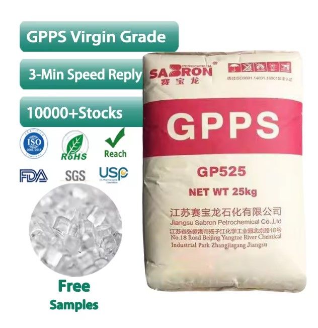 GPPS granule 525 high flow plastic raw materials Injection grade GPPS virgin granules Price